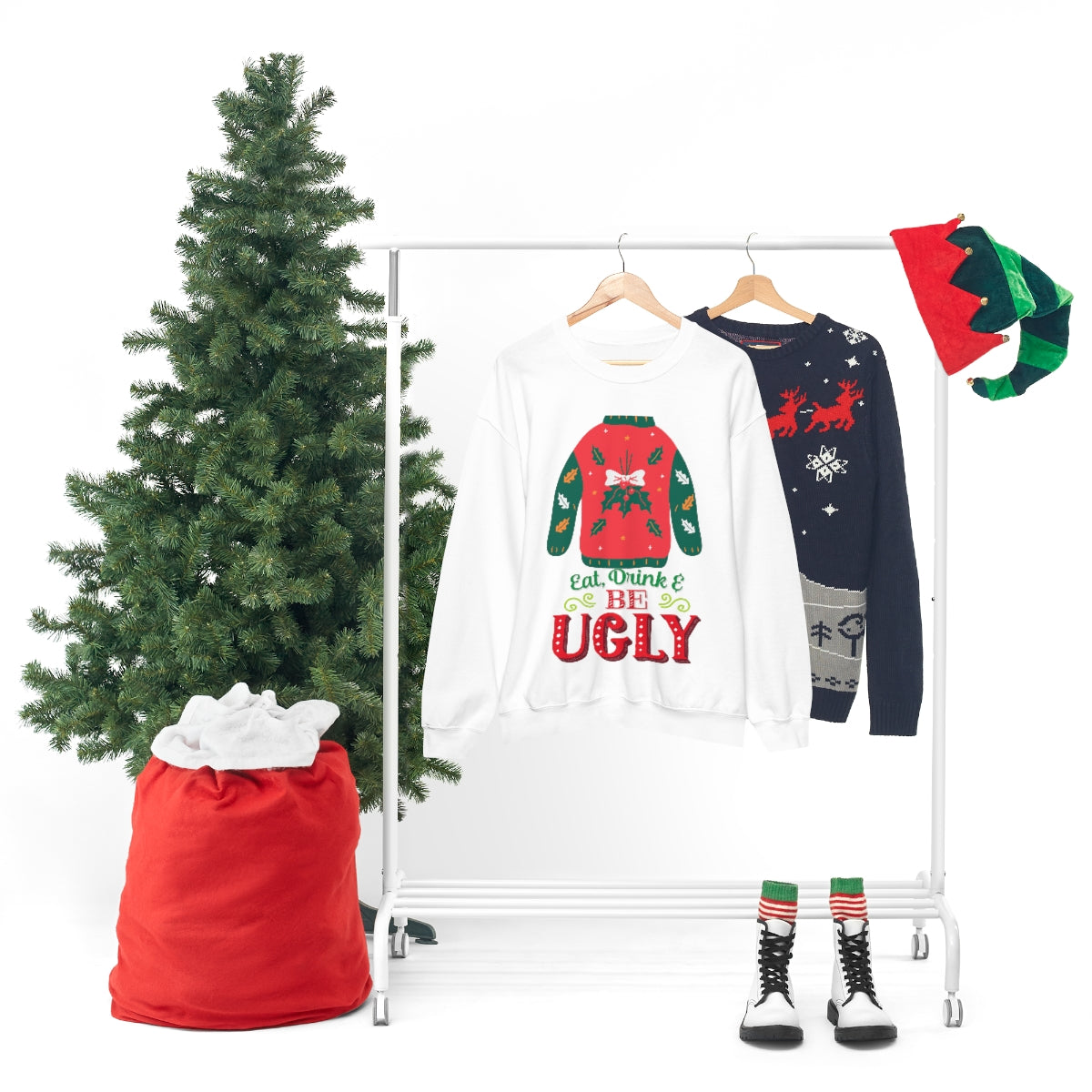 Ugly Christmas Sweater Heavy Blend™ Crewneck Sweatshirt