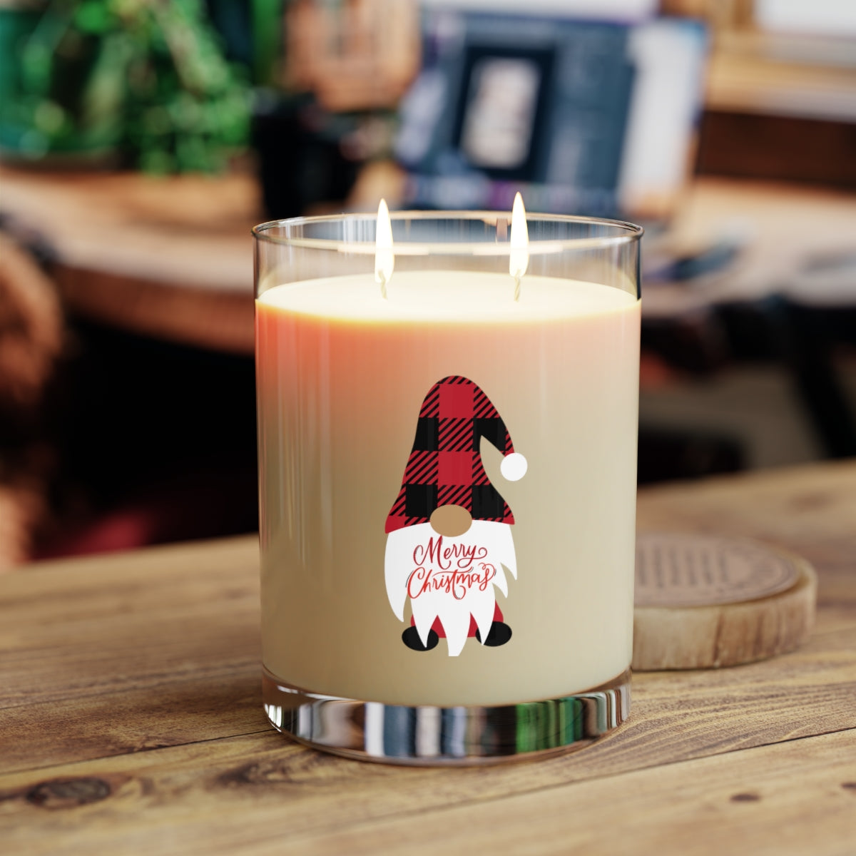 Christmas Gnome Scented Candle - Full Glass, 11oz