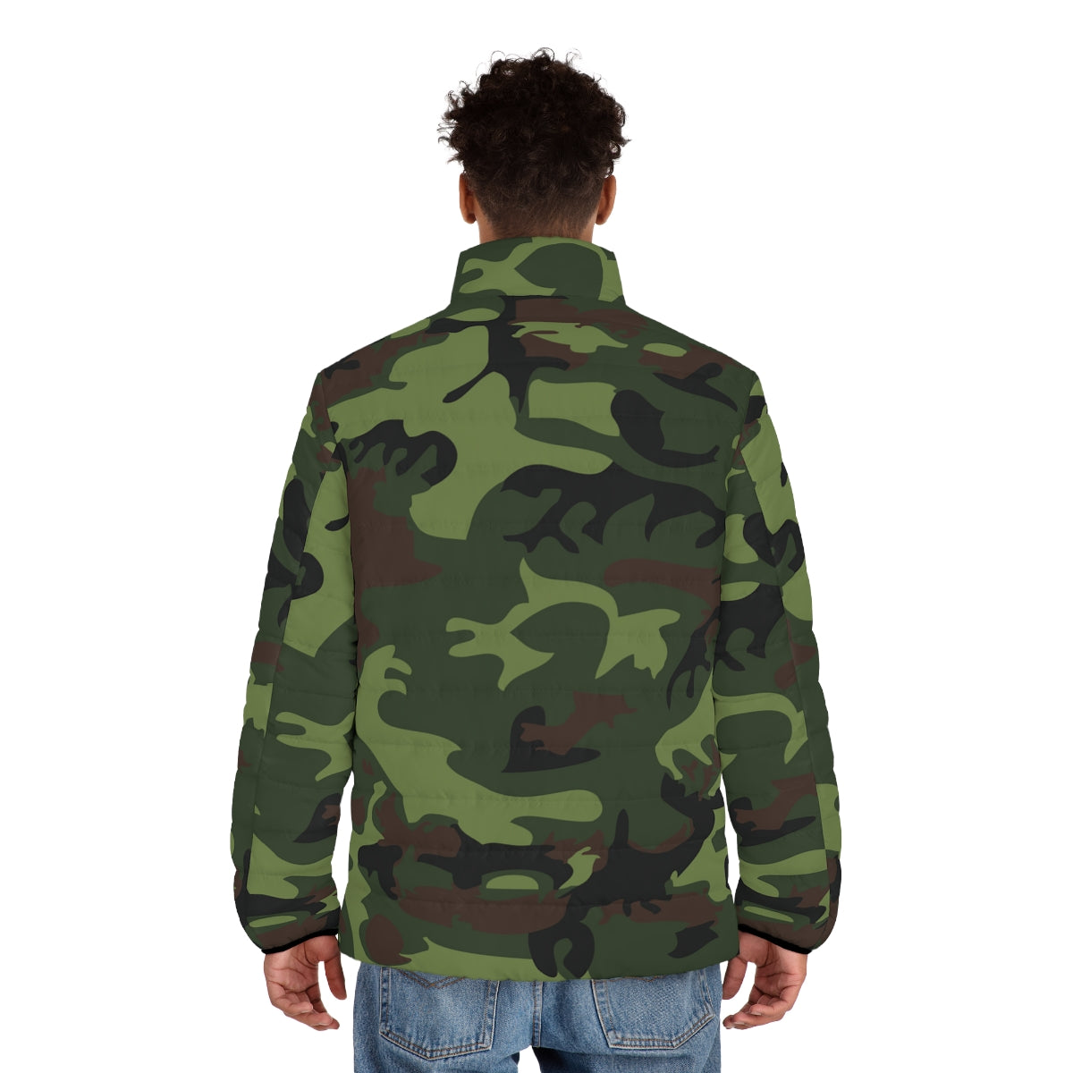 Camo Men's Puffer Jacket (AOP)