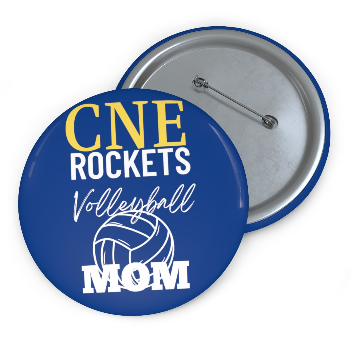 Rockets Volleyball Mom Custom Pin Buttons