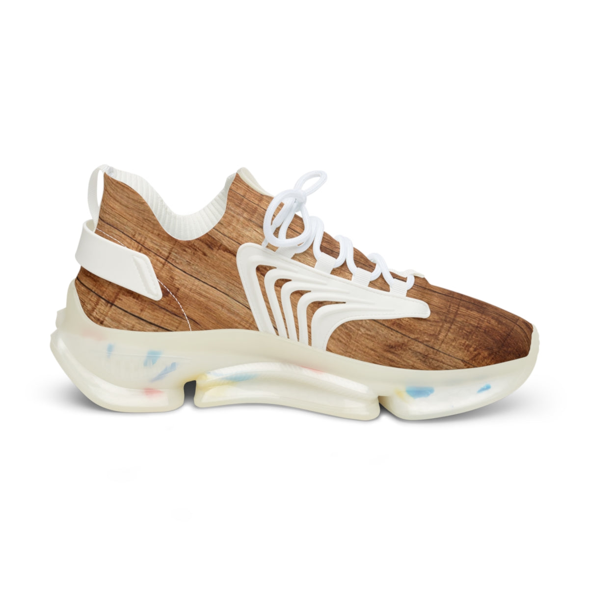 Wood Mesh Sports Sneakers