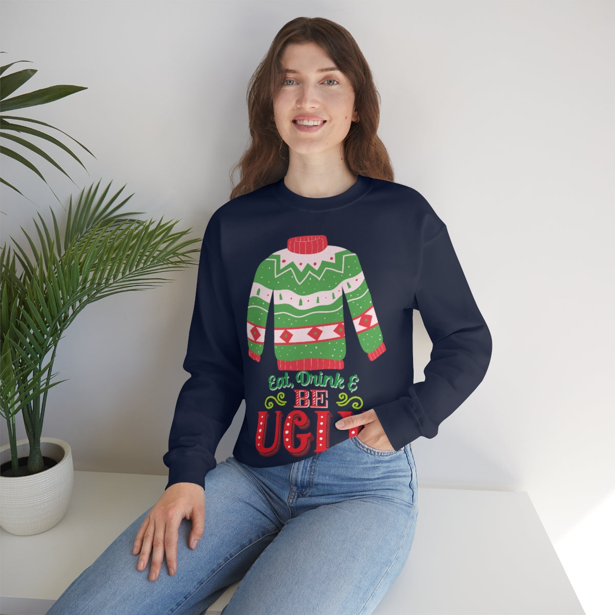 Ugly Christmas Sweater Unisex Heavy Blend™ Crewneck Sweatshirt