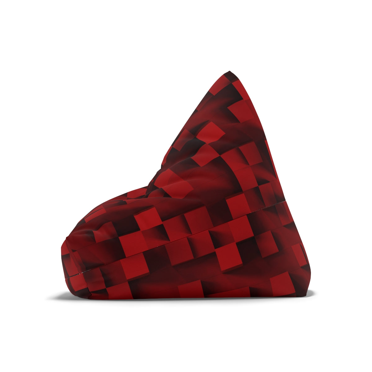 Red Block Bean Bag Chair Cover (Filling Sold Separately)