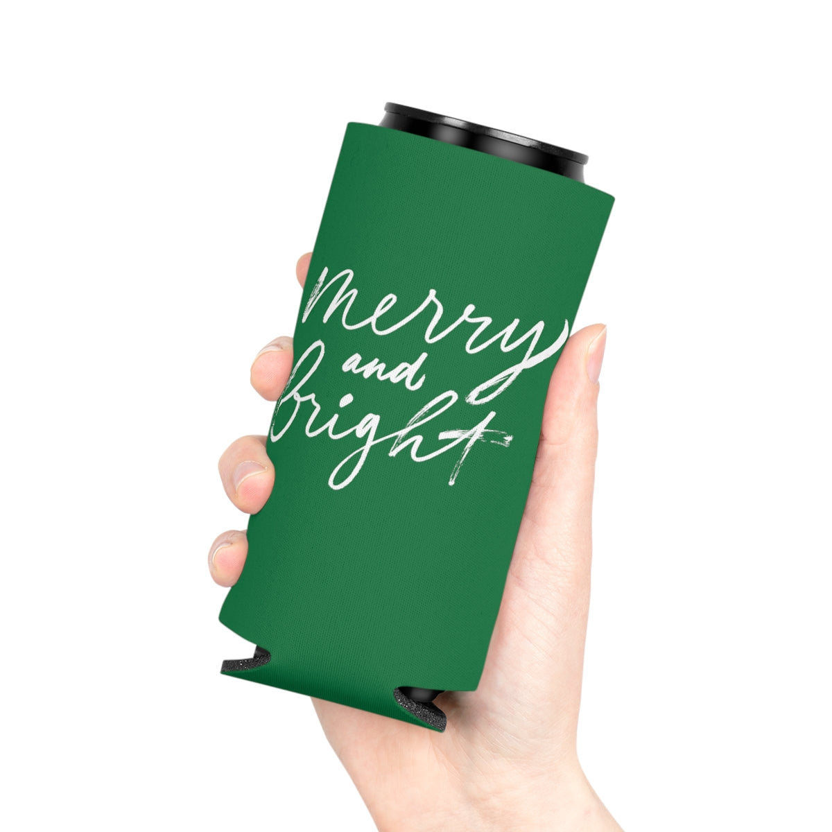 Green Christmas  Can Cooler