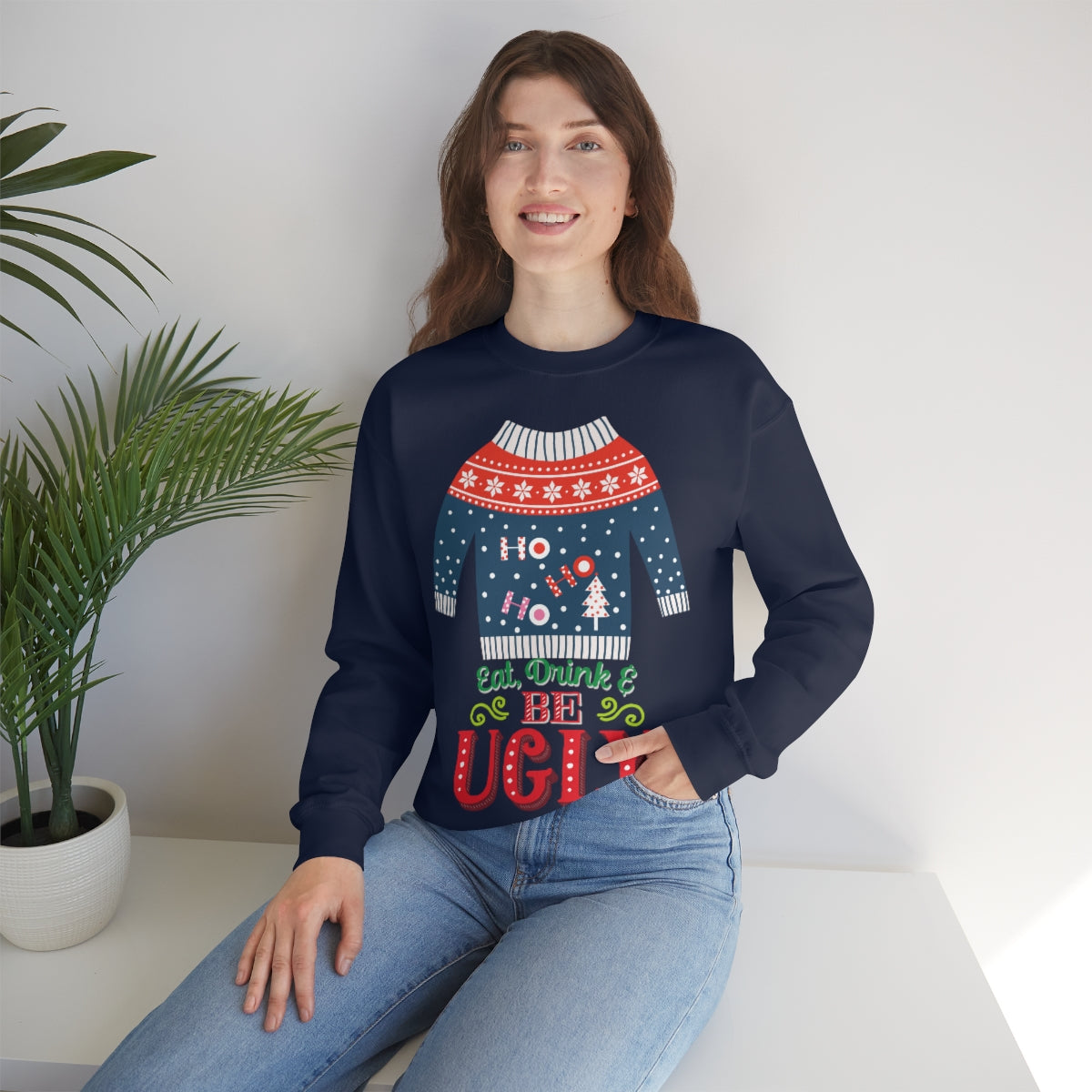 Ugly Christmas Sweater Heavy Blend™ Crewneck Sweatshirt