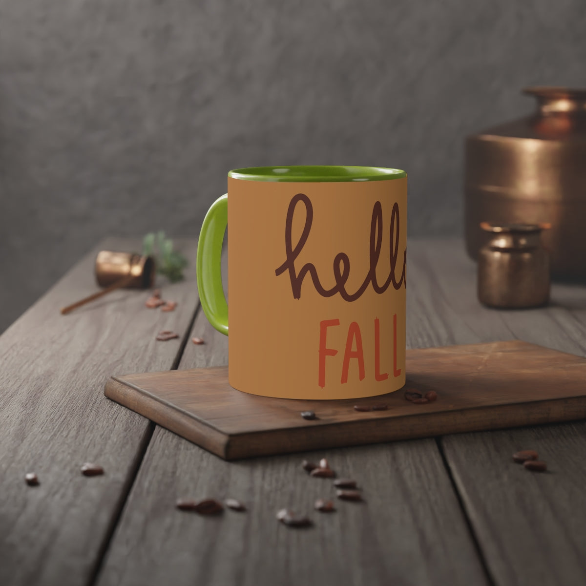 Hello Fall Matching Mug White Accent Mug, 11oz