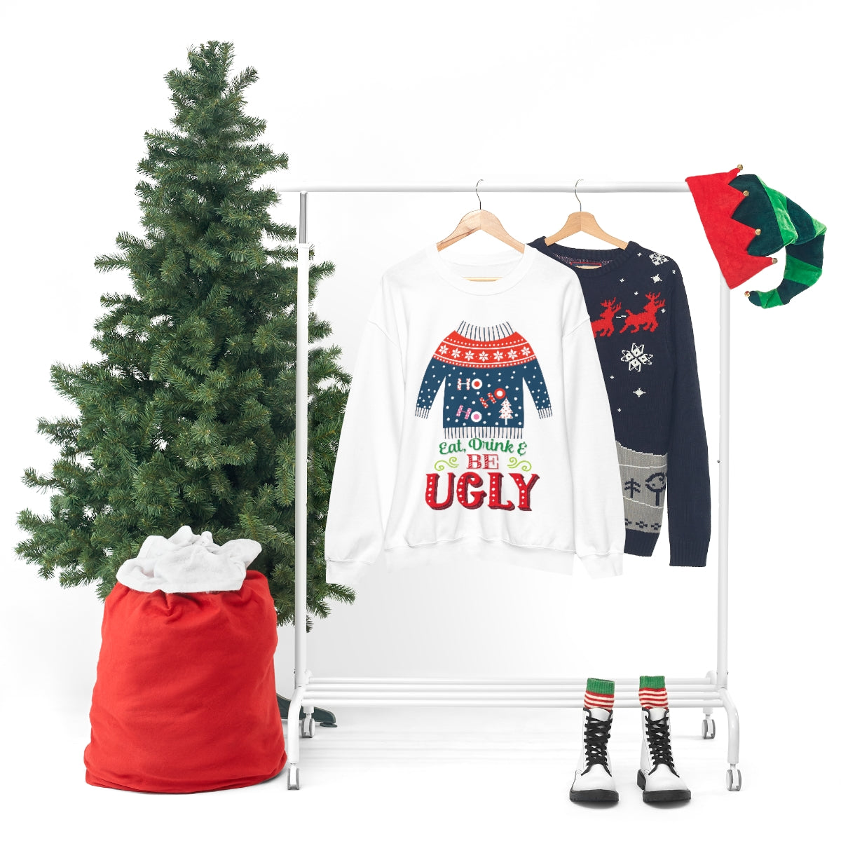 Ugly Christmas Sweater Heavy Blend™ Crewneck Sweatshirt