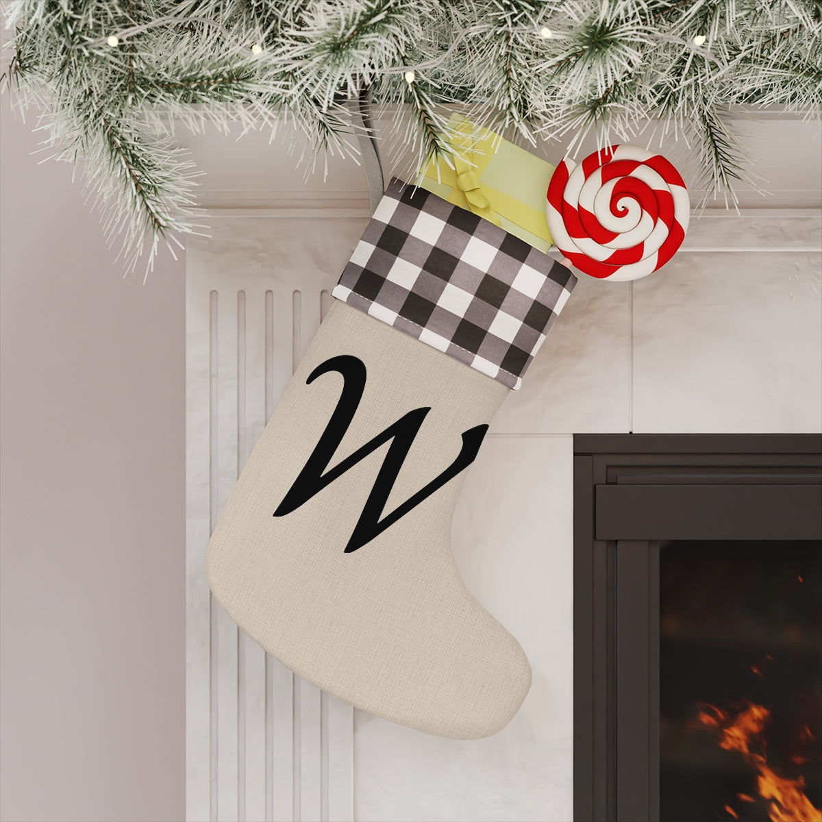 "W" Christmas Stocking