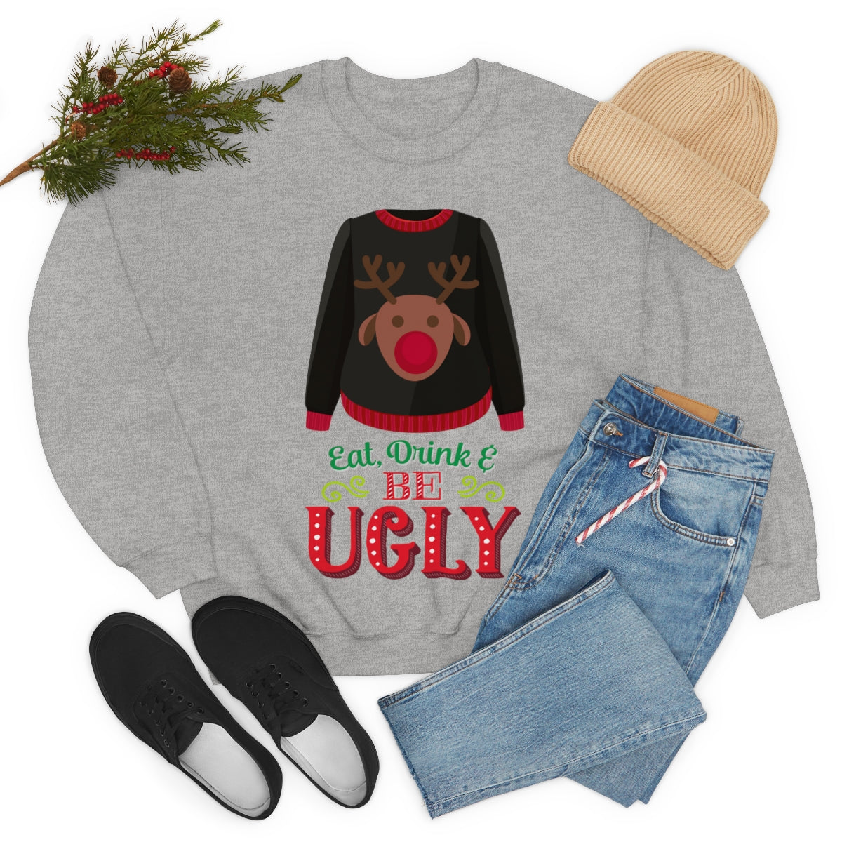 Ugly Christmas Sweater Heavy Blend™ Crewneck Sweatshirt