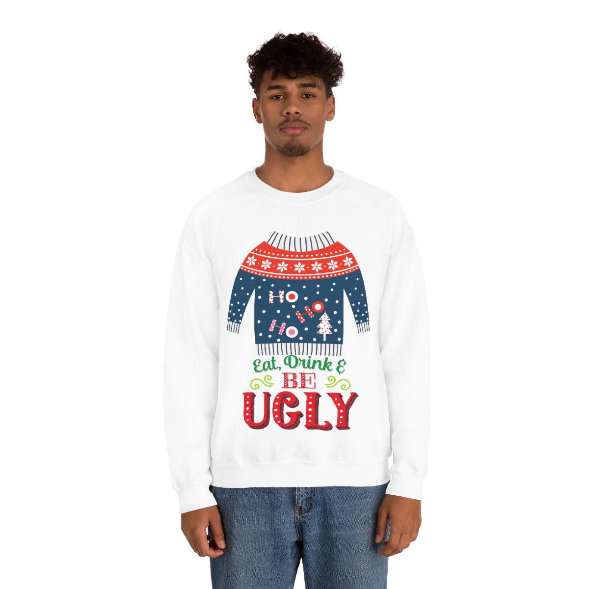 Ugly Christmas Sweater Heavy Blend™ Crewneck Sweatshirt