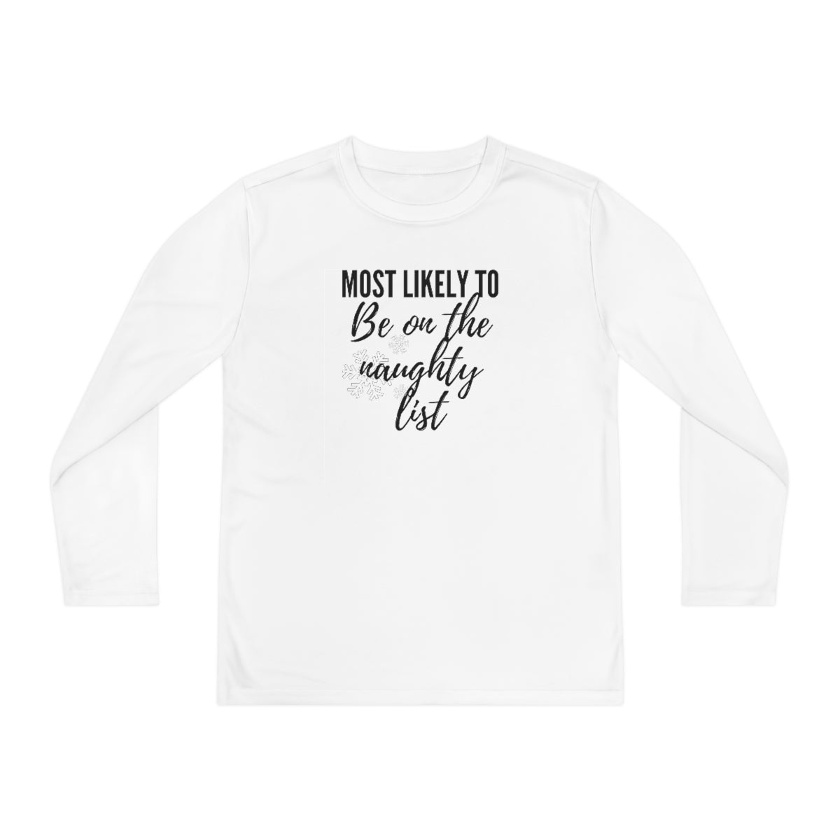 On the Naughty List Youth Long Sleeve Competitor Tee