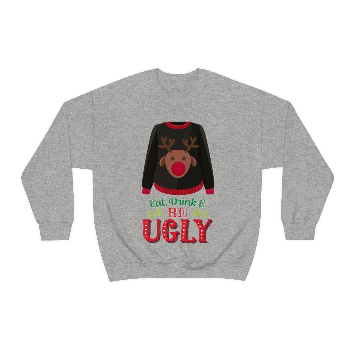 Ugly Christmas Sweater Heavy Blend™ Crewneck Sweatshirt