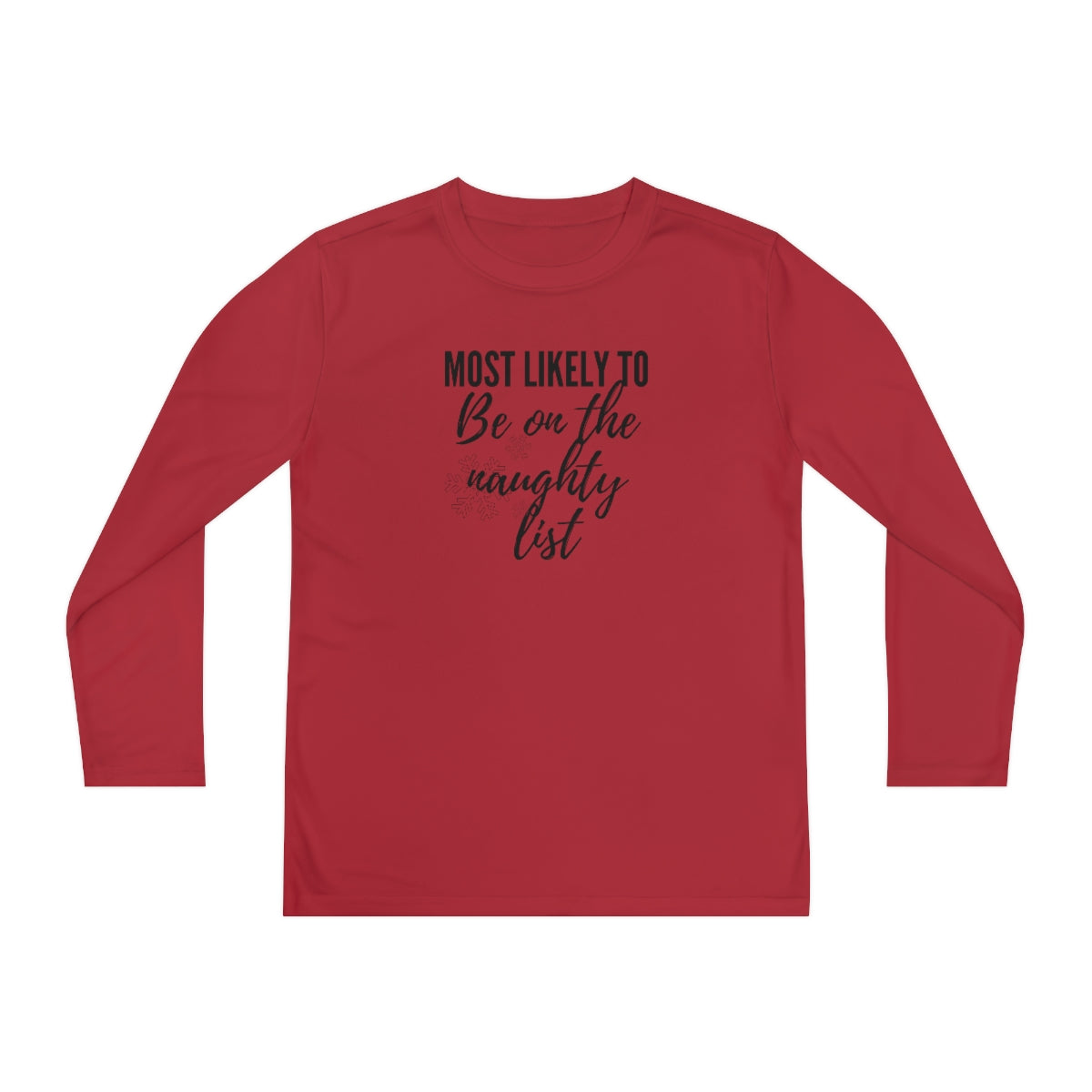 On the Naughty List Youth Long Sleeve Competitor Tee