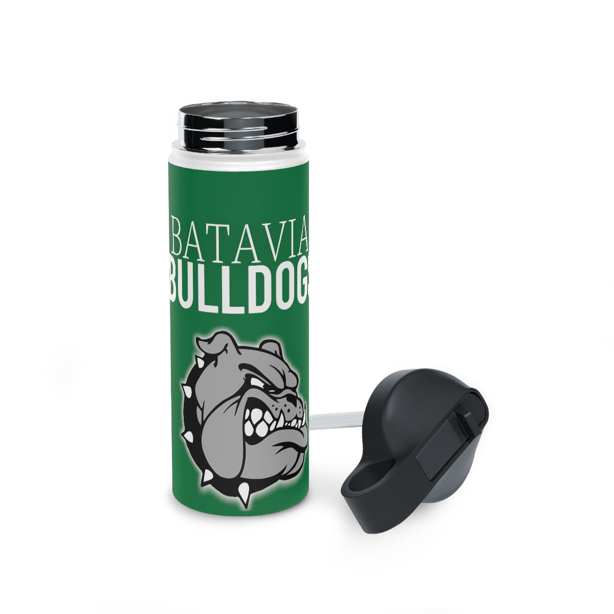 Bulldogs Stainless Steel Water Bottle, Standard Lid