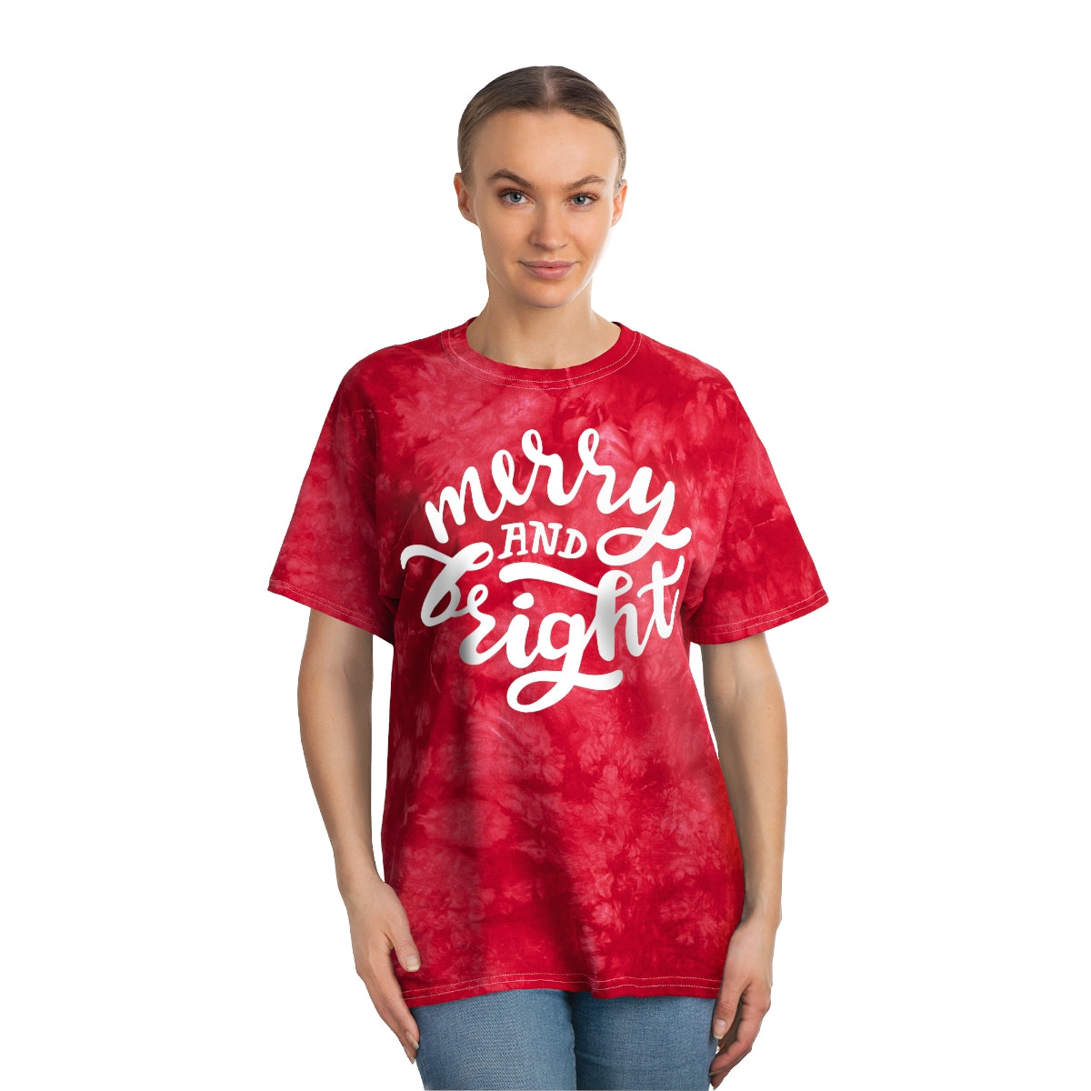 Merry and Bright Tie-Dye Tee, Crystal