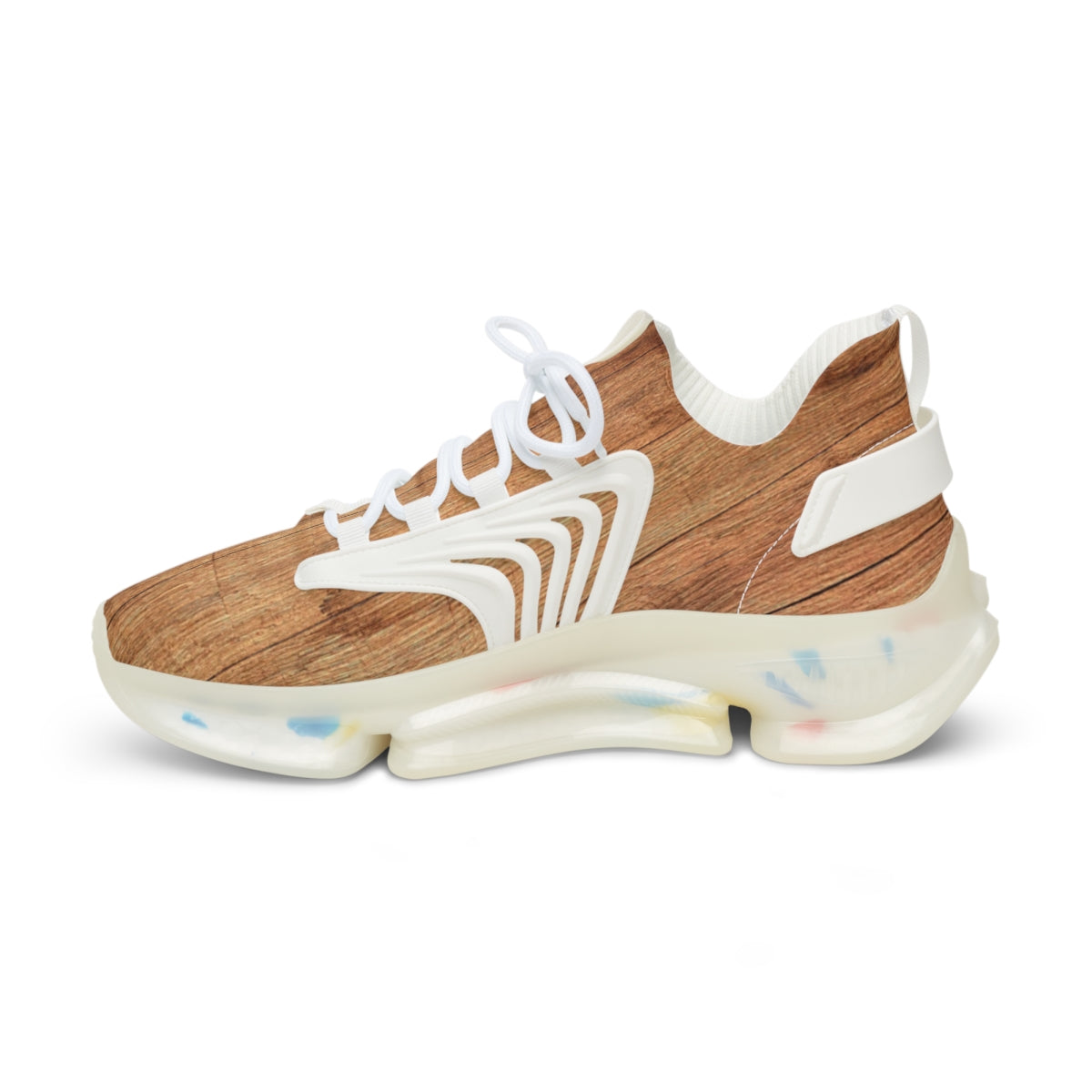 Wood Mesh Sports Sneakers