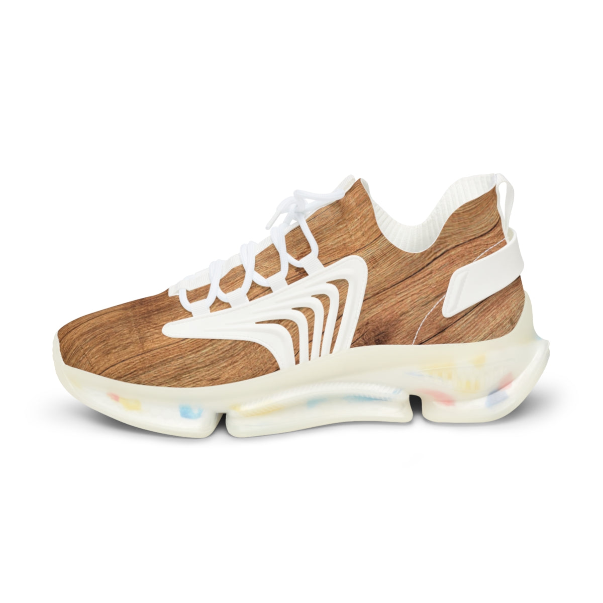 Wood Mesh Sports Sneakers