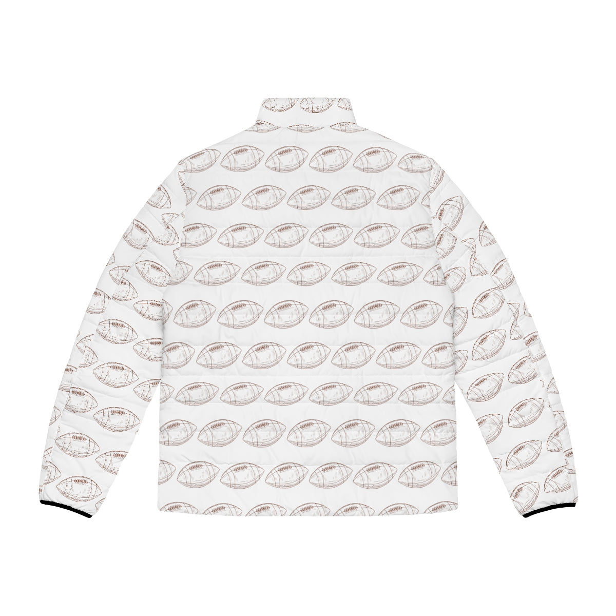 Football Pattern Puffer Jacket (AOP)