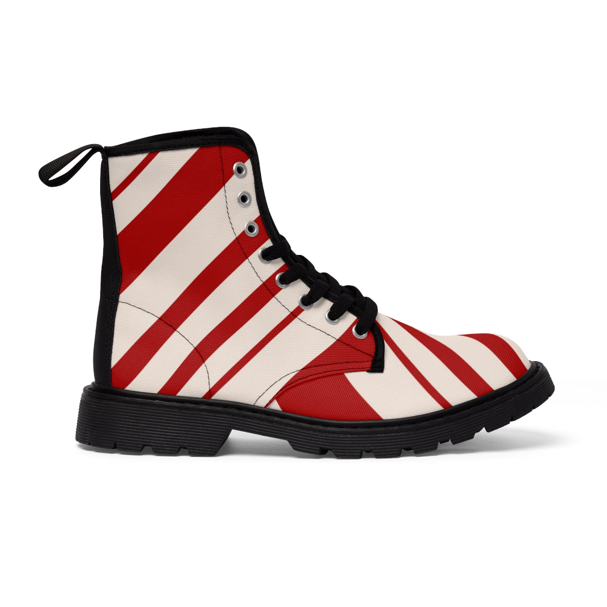 Candy Cane  Women's Canvas Boots