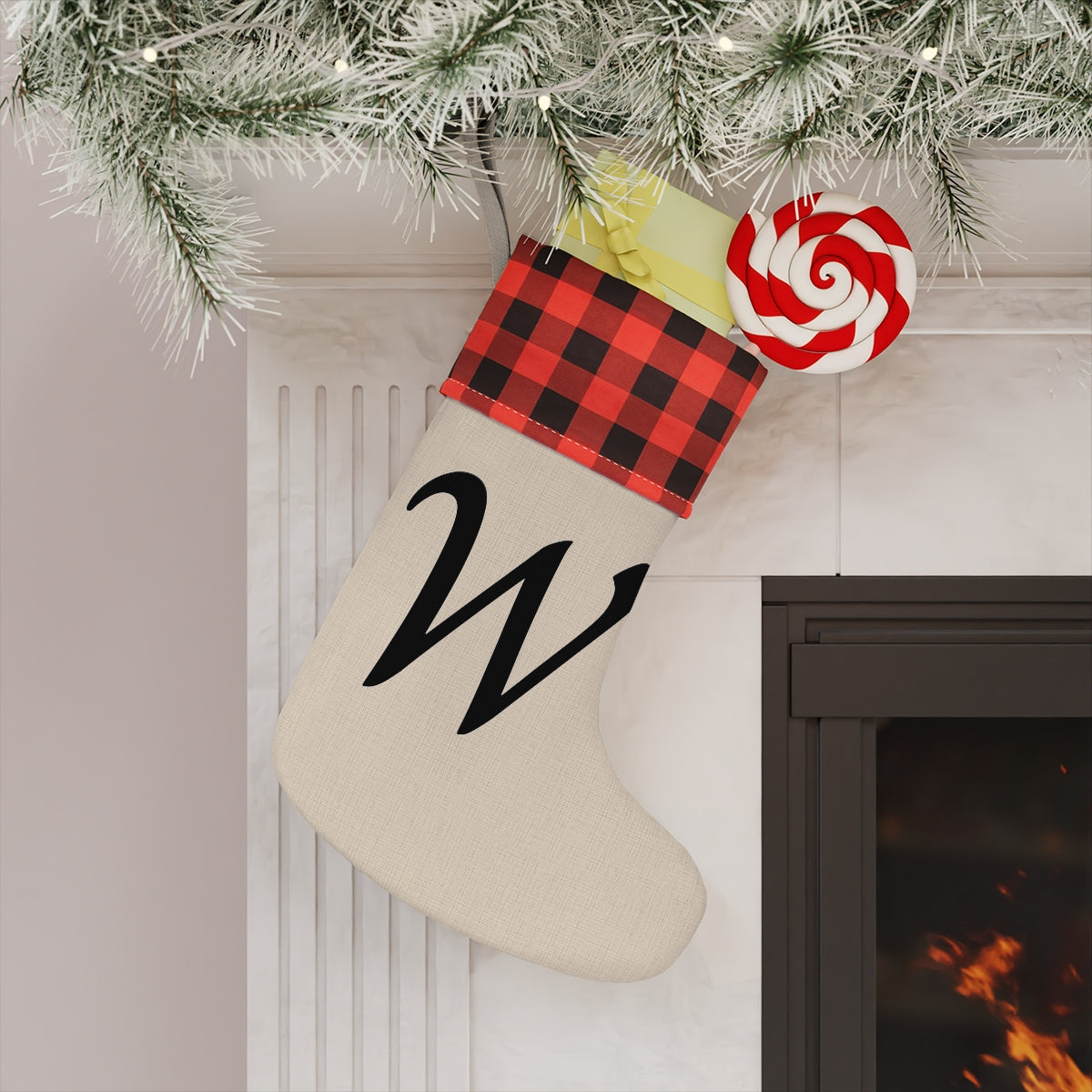 "W" Christmas Stocking