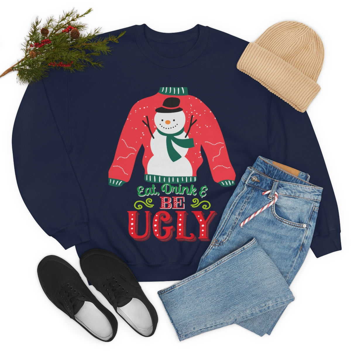 Ugly Christmas Sweater Unisex Heavy Blend™ Crewneck Sweatshirt