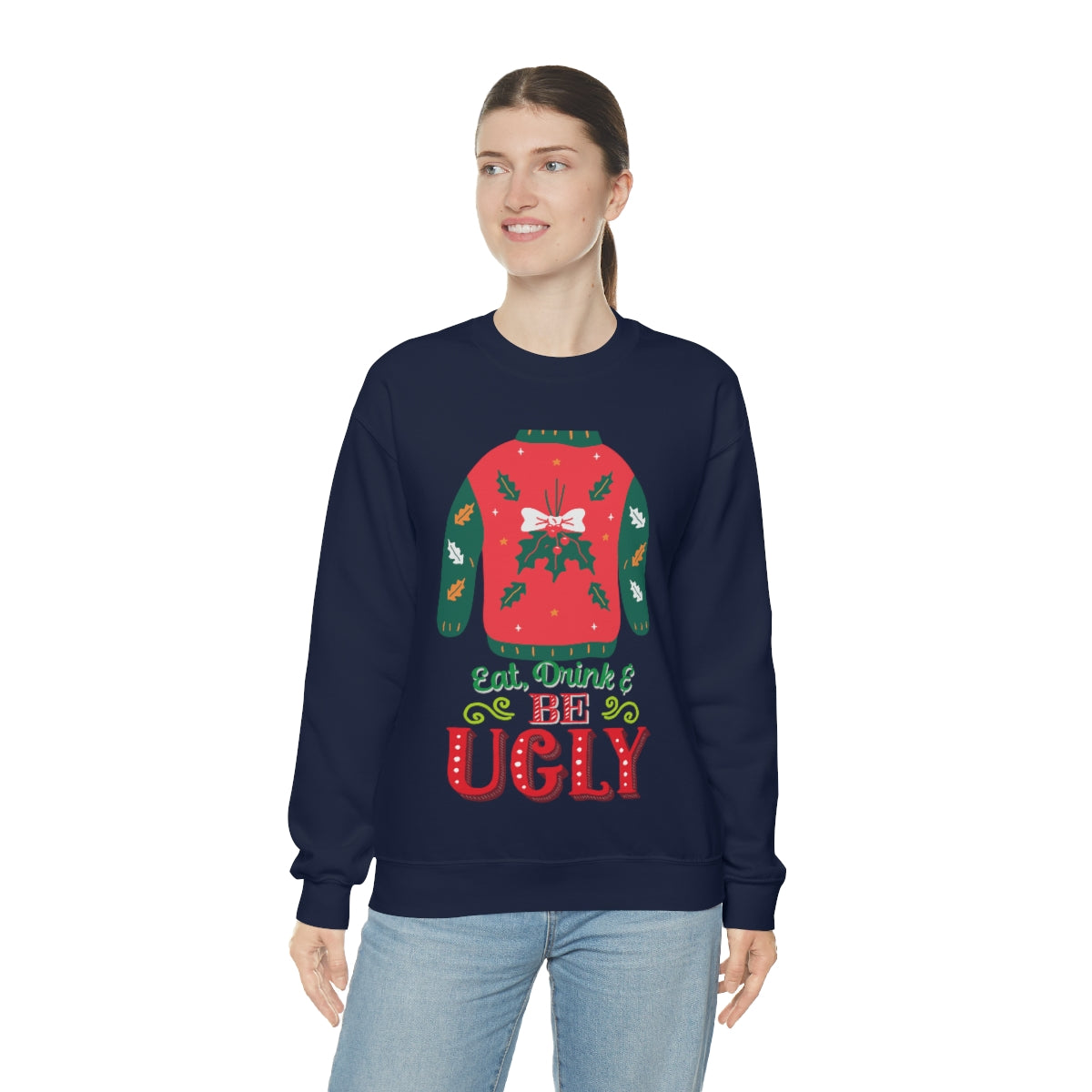 Ugly Christmas Sweater Heavy Blend™ Crewneck Sweatshirt