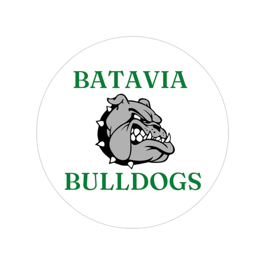 Bulldogs Transparent Outdoor Stickers, Round, 1pcs