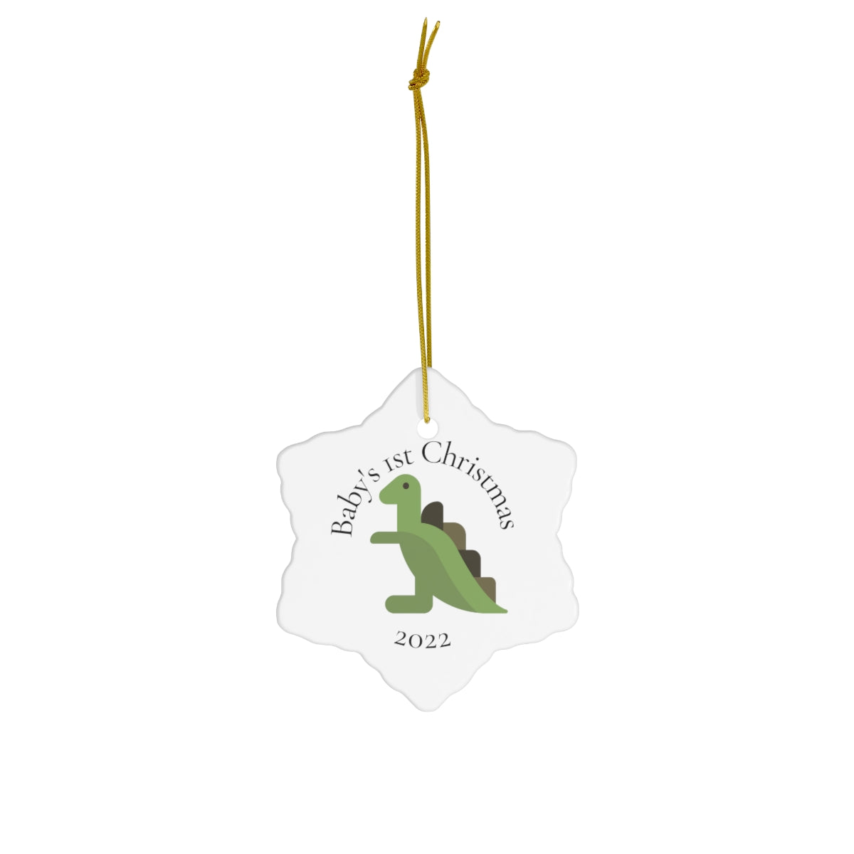 Dino Baby First Ceramic Ornament, 4 Shapes