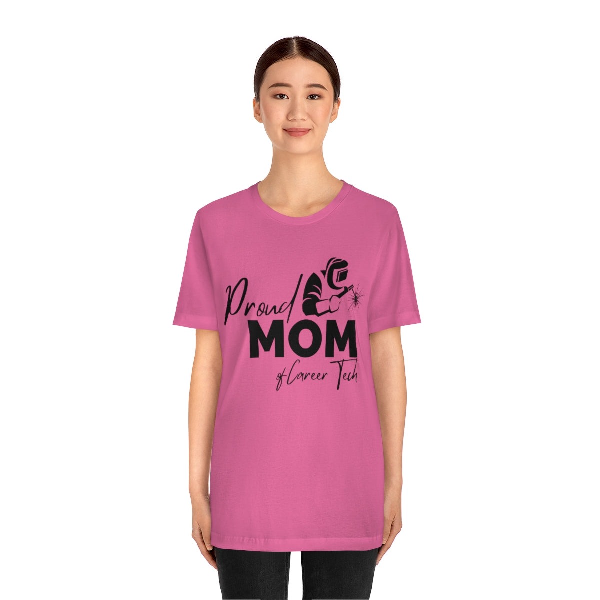 Proud Mom of Career Tech Student Jersey short sleeve tee