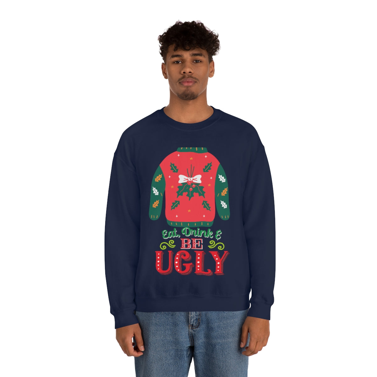 Ugly Christmas Sweater Heavy Blend™ Crewneck Sweatshirt