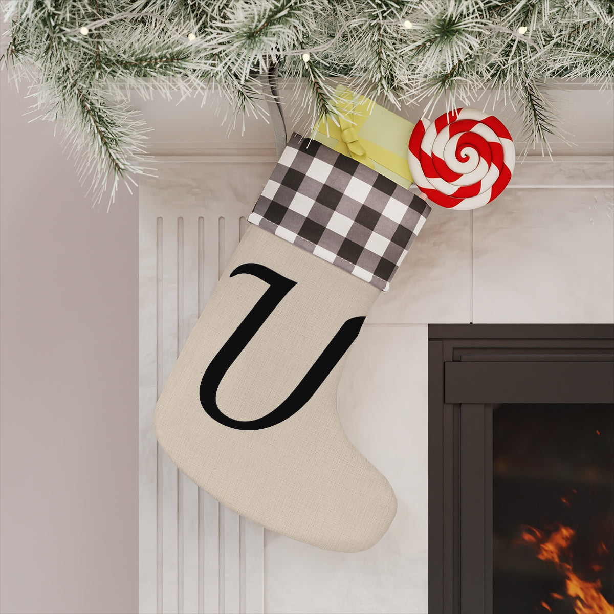 "V" Christmas Stocking