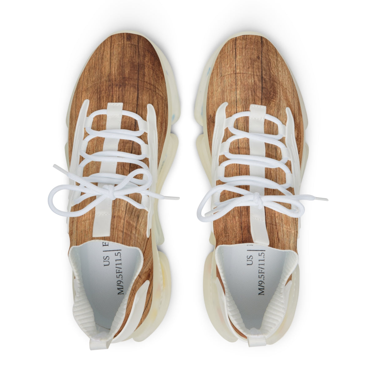 Wood Mesh Sports Sneakers