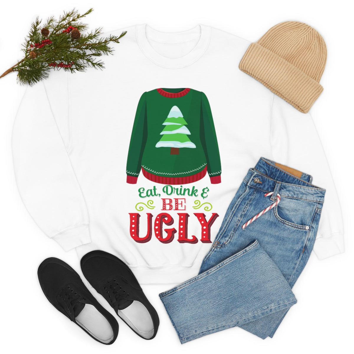 Ugly Christmas Sweater Heavy Blend™ Crewneck Sweatshirt