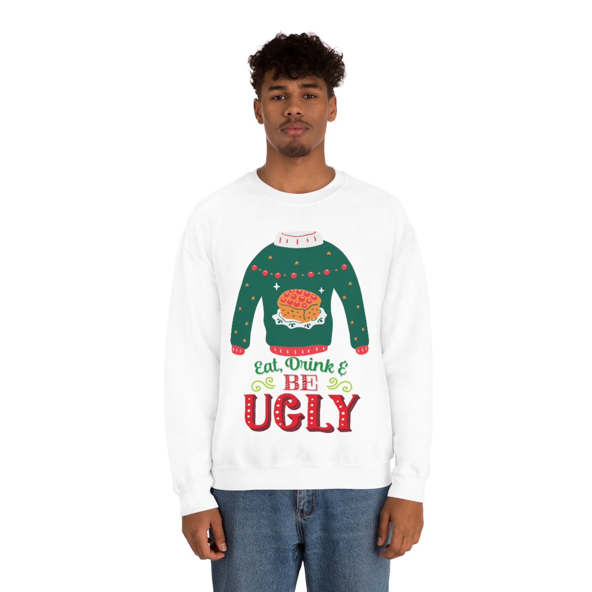 Ugly Christmas Sweater Heavy Blend™ Crewneck Sweatshirt