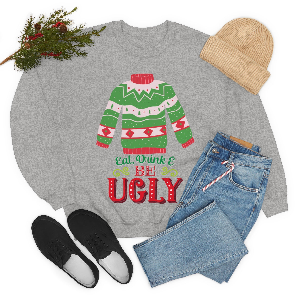 Ugly Christmas Sweater Unisex Heavy Blend™ Crewneck Sweatshirt