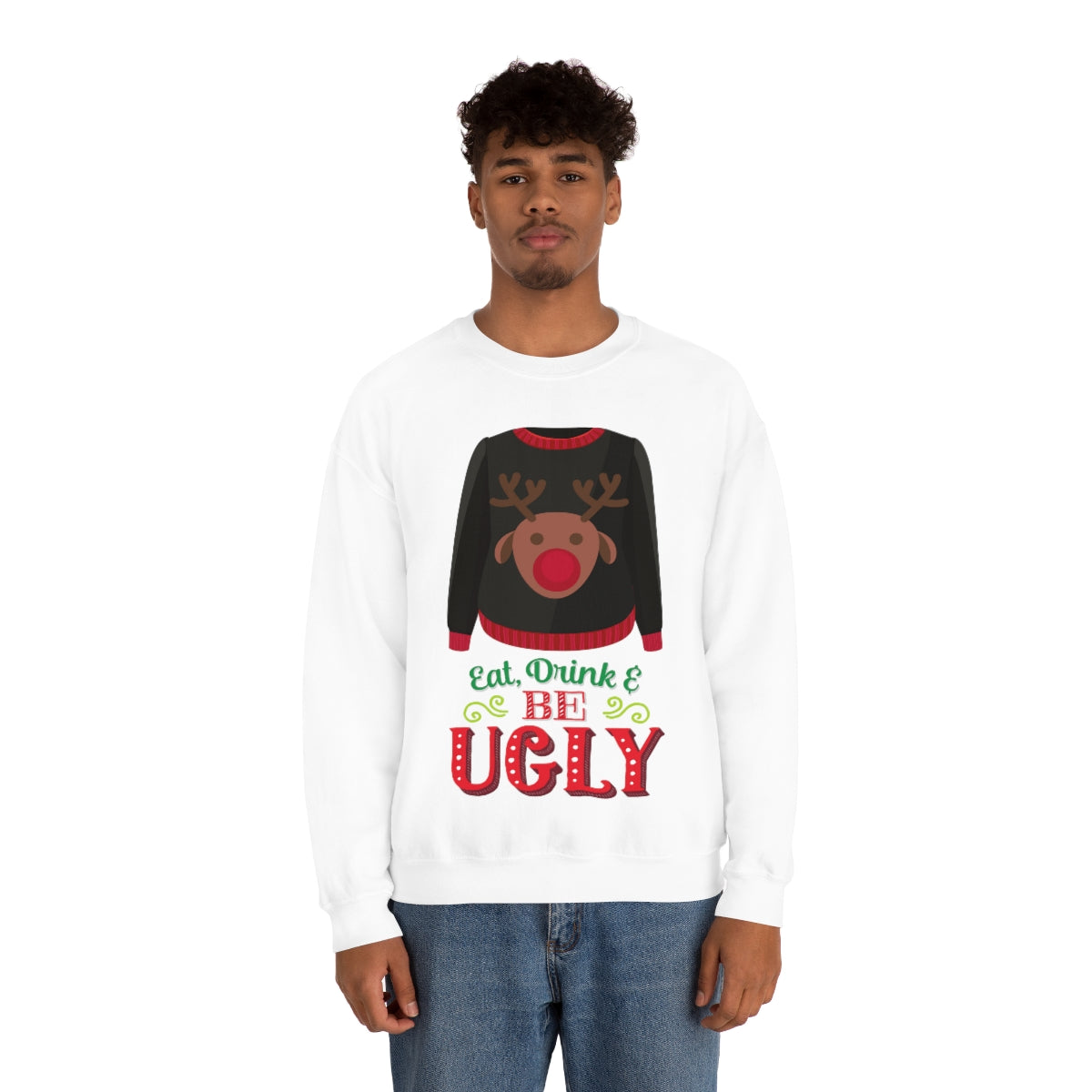 Ugly Christmas Sweater Heavy Blend™ Crewneck Sweatshirt