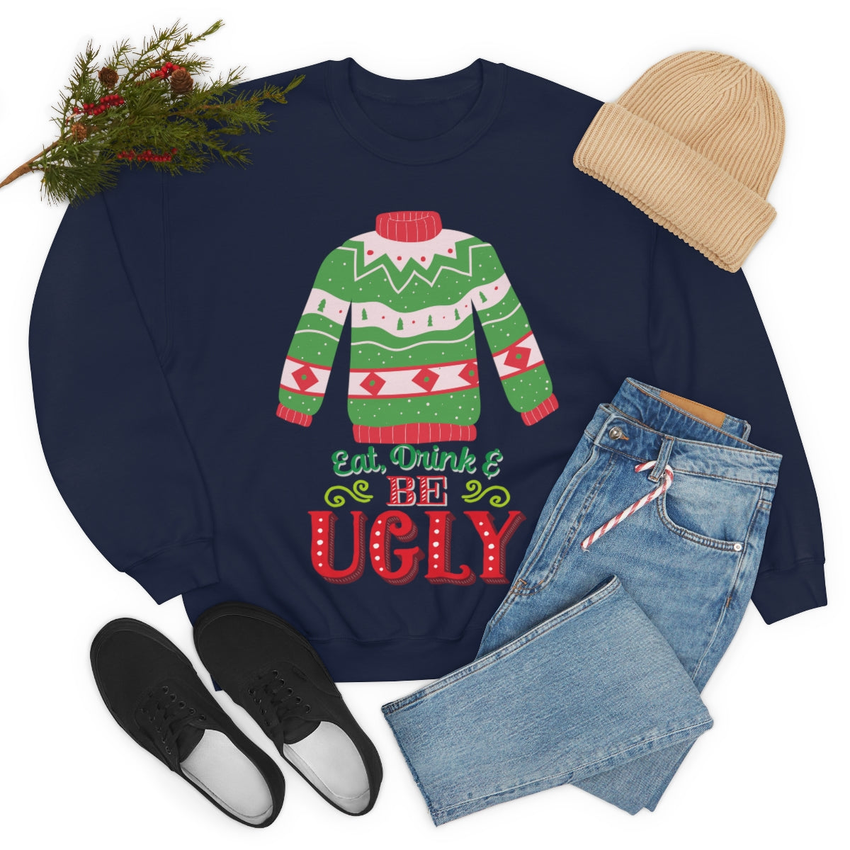 Ugly Christmas Sweater Unisex Heavy Blend™ Crewneck Sweatshirt