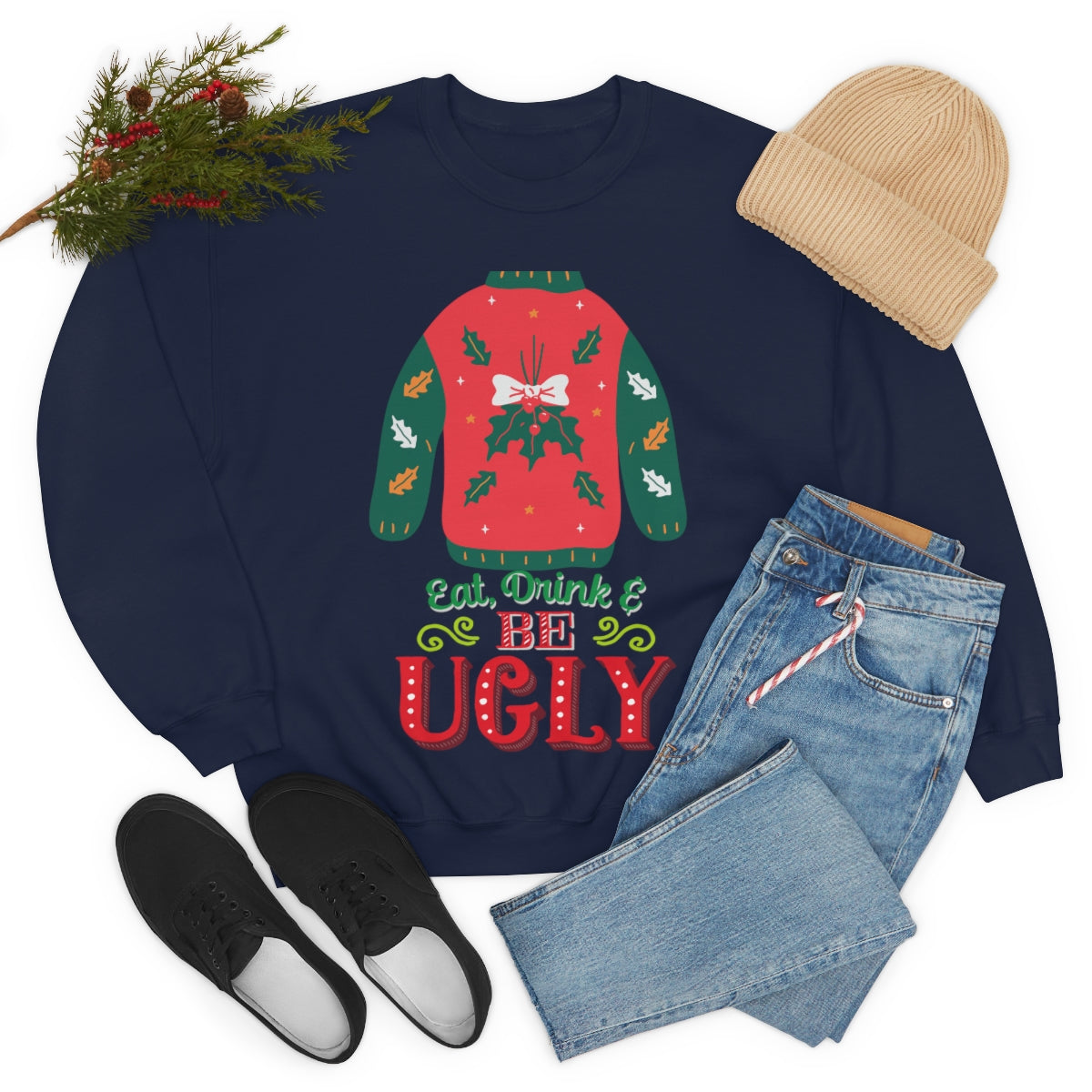 Ugly Christmas Sweater Heavy Blend™ Crewneck Sweatshirt