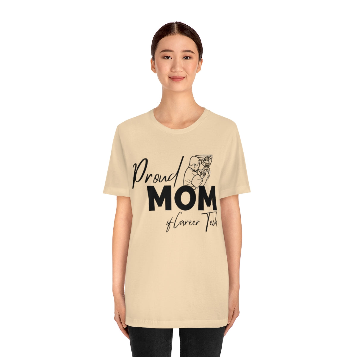 Proud Mom of Career Tech Student Unisex Jersey Short Sleeve Tee