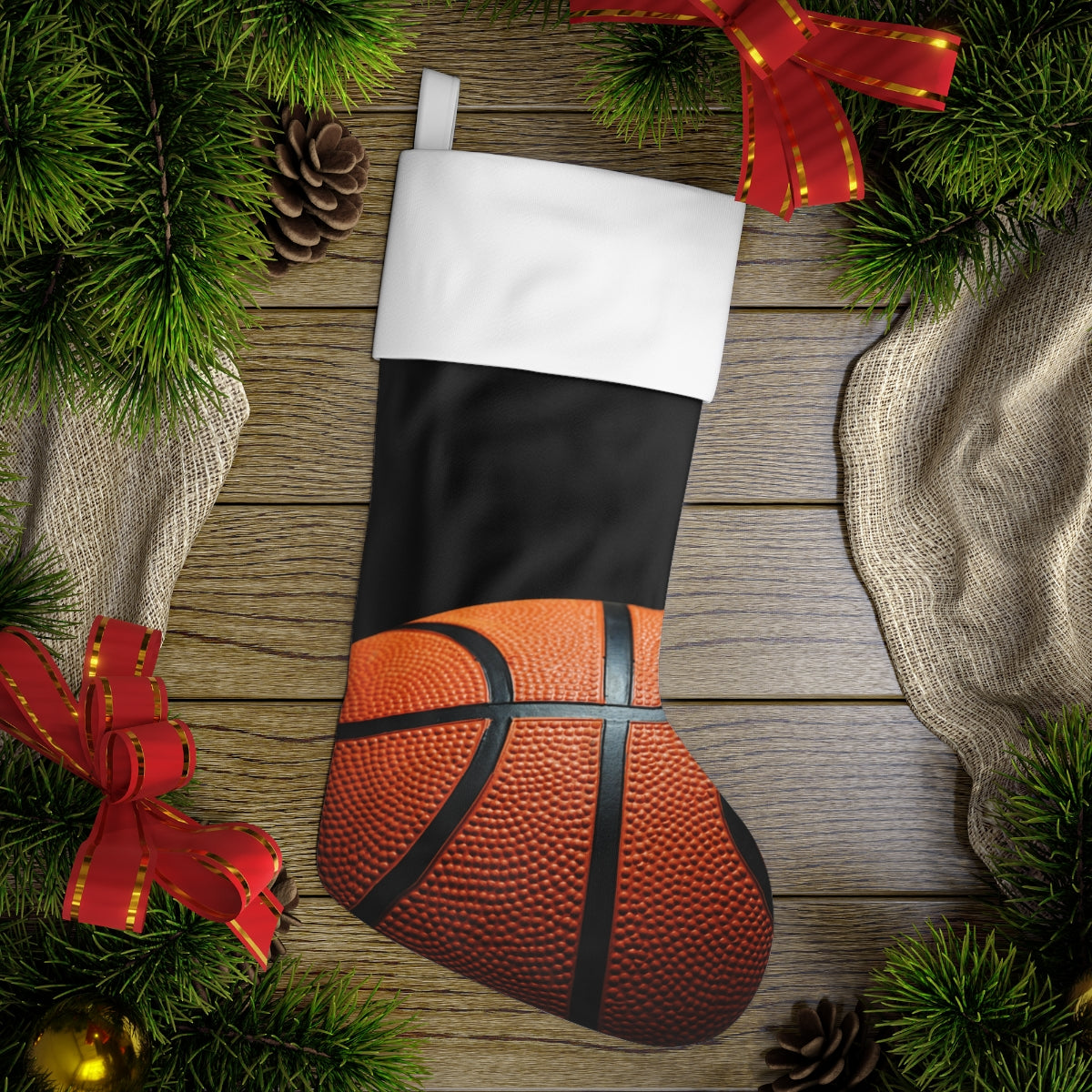 Basketball Holiday Stocking