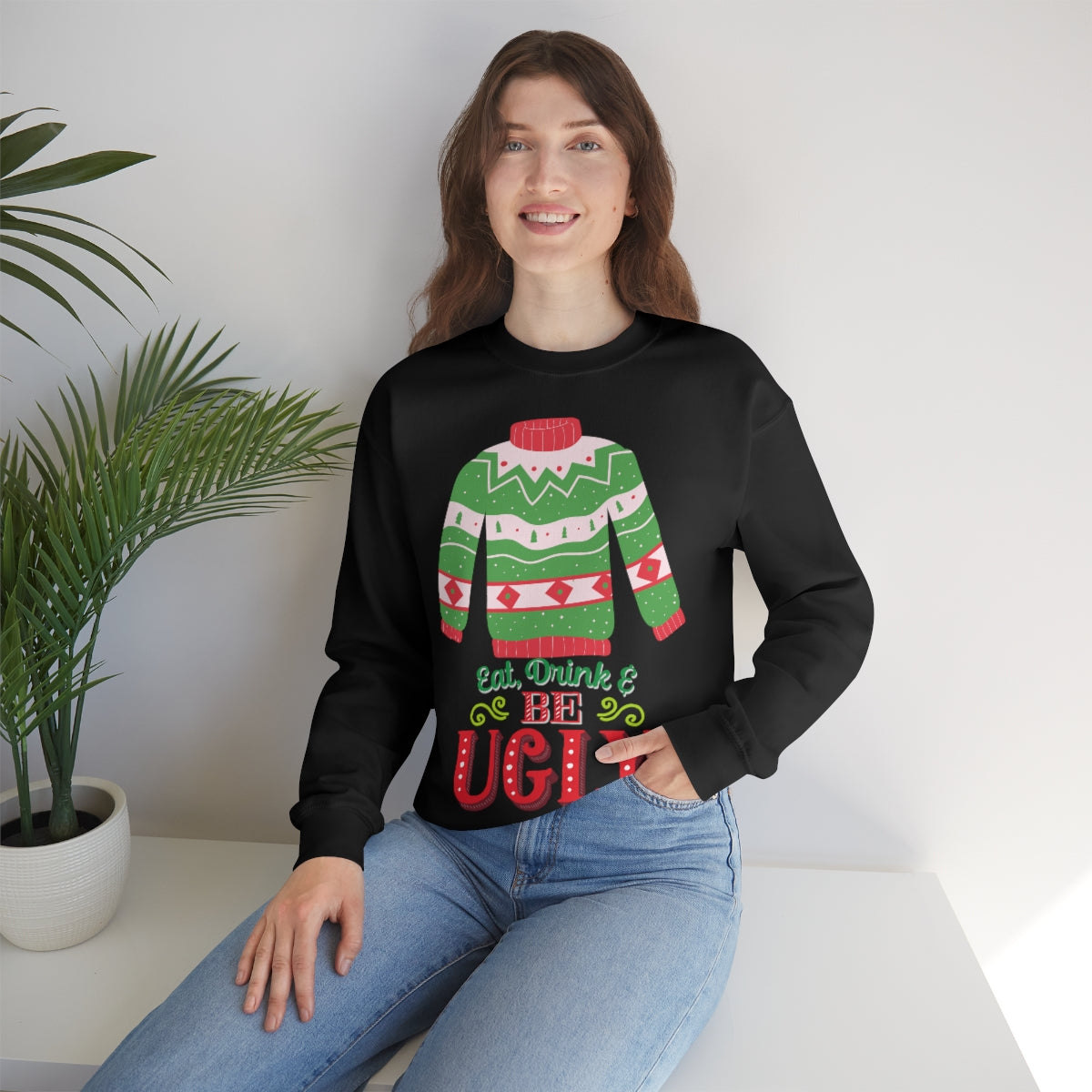 Ugly Christmas Sweater Unisex Heavy Blend™ Crewneck Sweatshirt