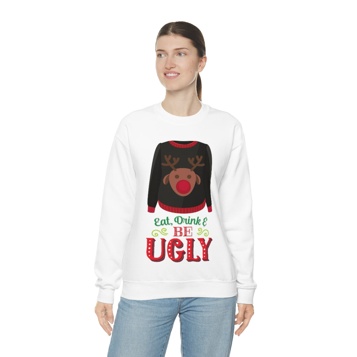 Ugly Christmas Sweater Heavy Blend™ Crewneck Sweatshirt