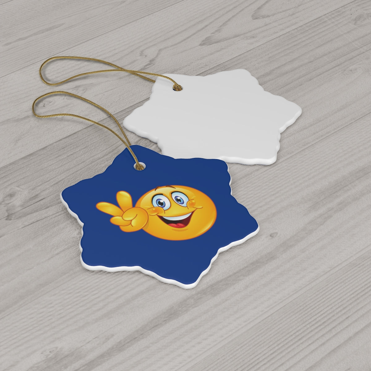 Emoji Ceramic Ornament, 4 Shapes