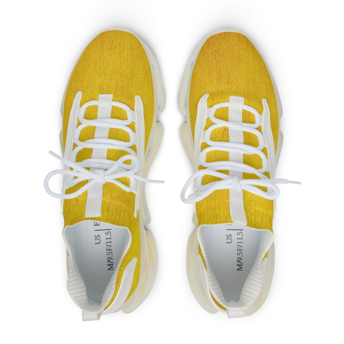 Gold Men's Mesh Sports Sneakers