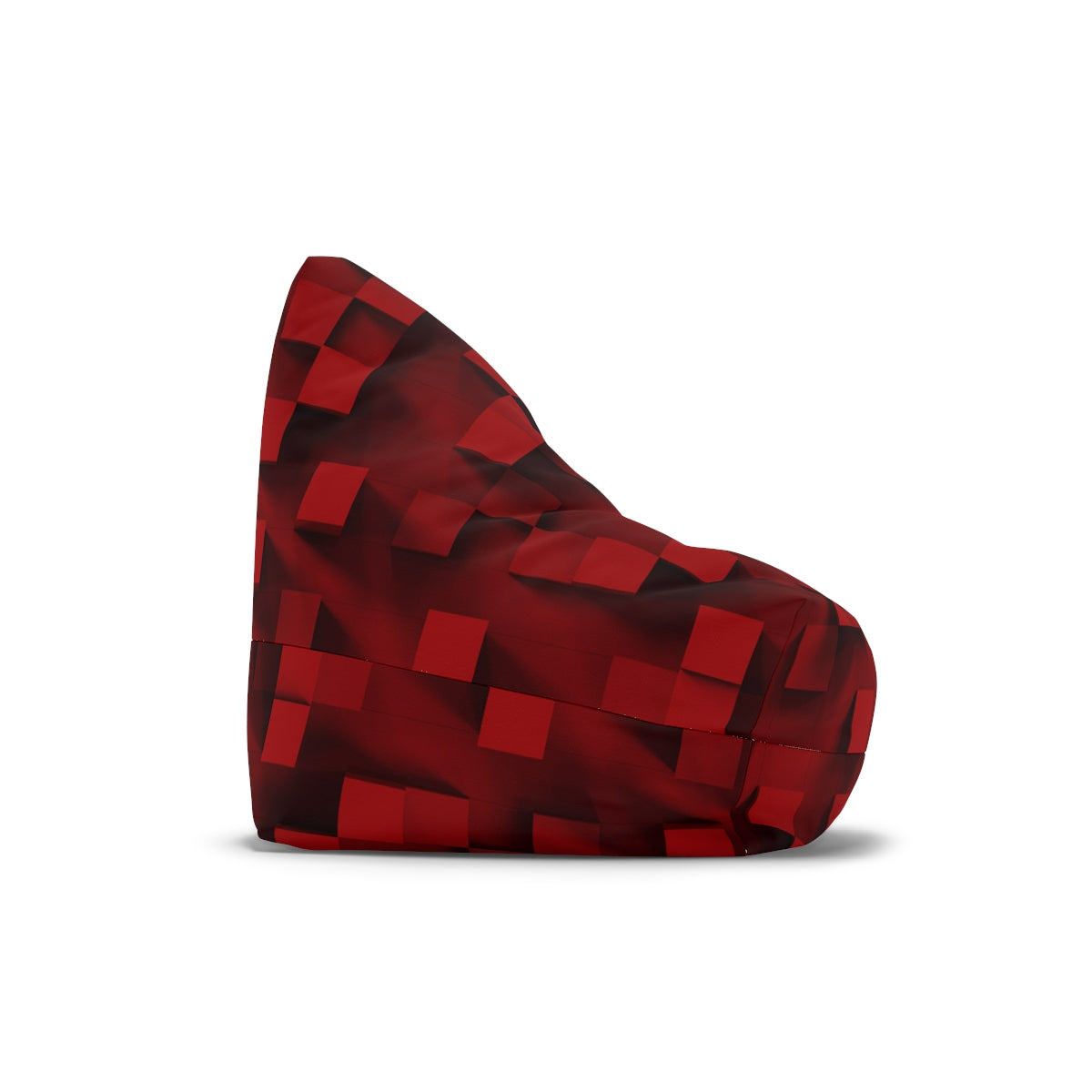 Red Block Bean Bag Chair Cover (Filling Sold Separately)