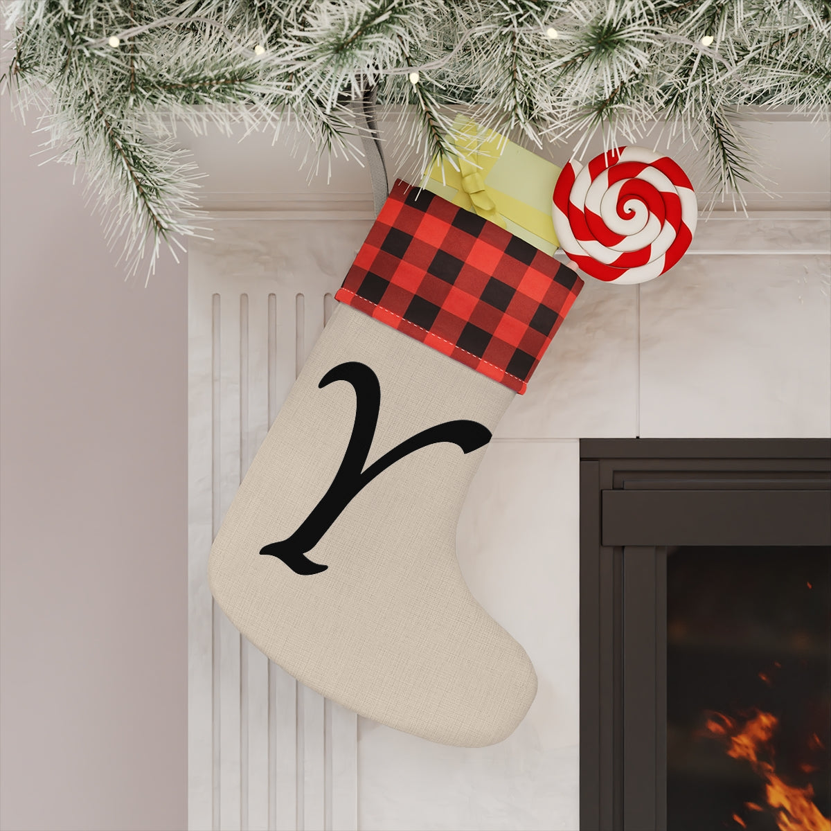 "Y" Christmas Stocking