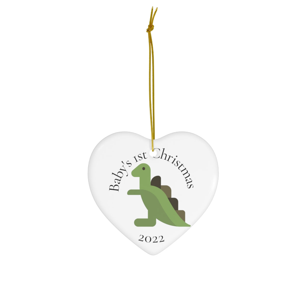 Dino Baby First Ceramic Ornament, 4 Shapes