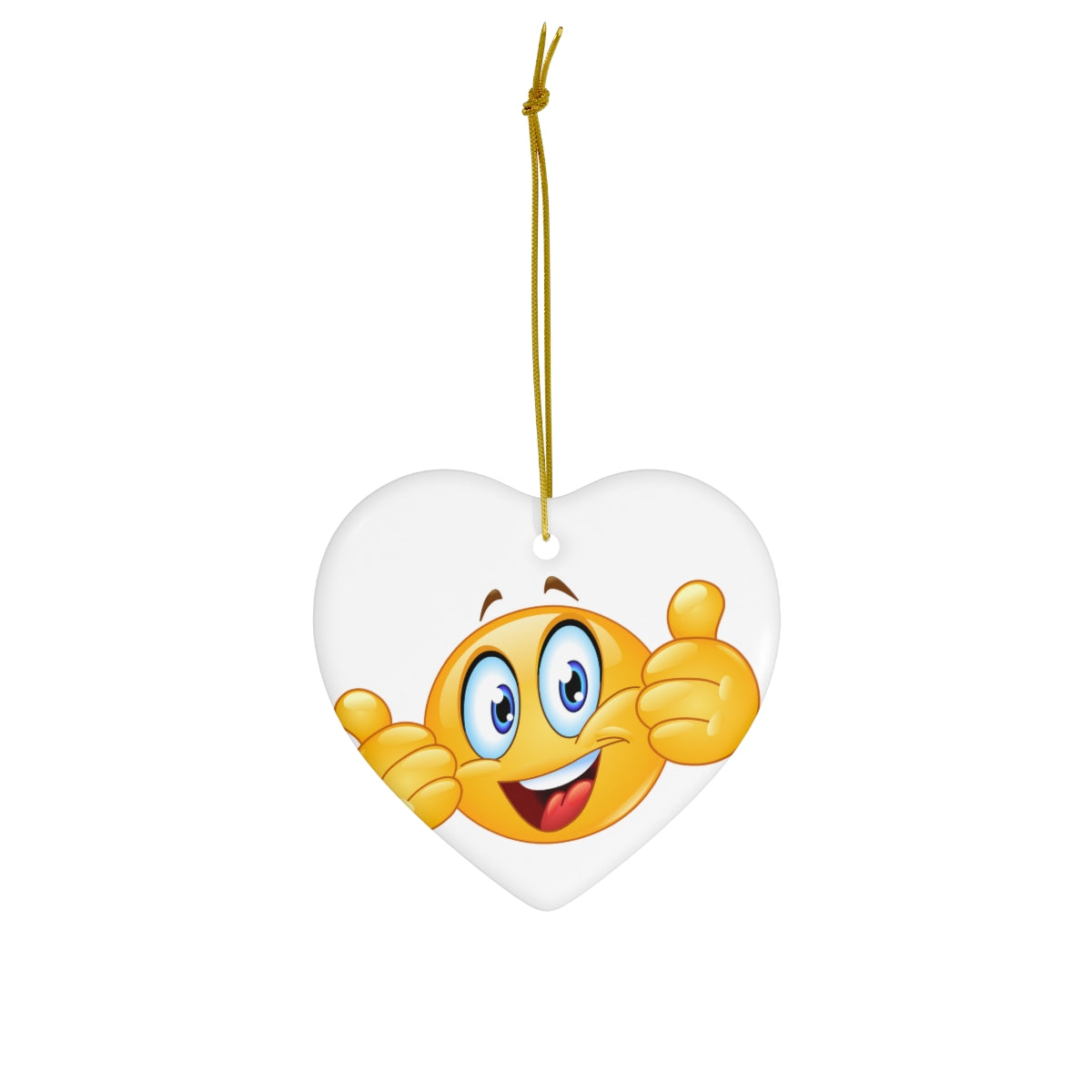 Emoji Ceramic Ornament, 4 Shapes