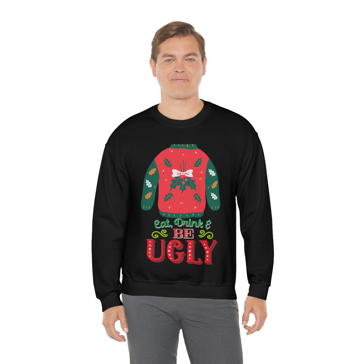 Ugly Christmas Sweater Heavy Blend™ Crewneck Sweatshirt