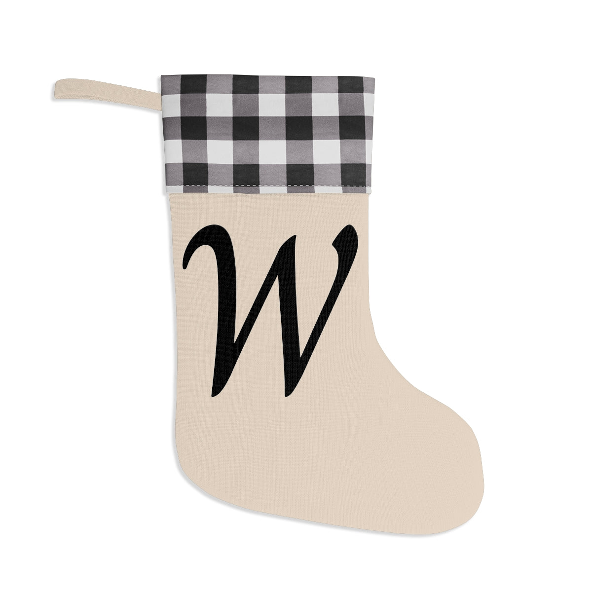 "W" Christmas Stocking